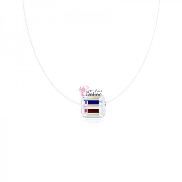 Colier din fir transparent cu pandantiv din zirconiu AS42MM
